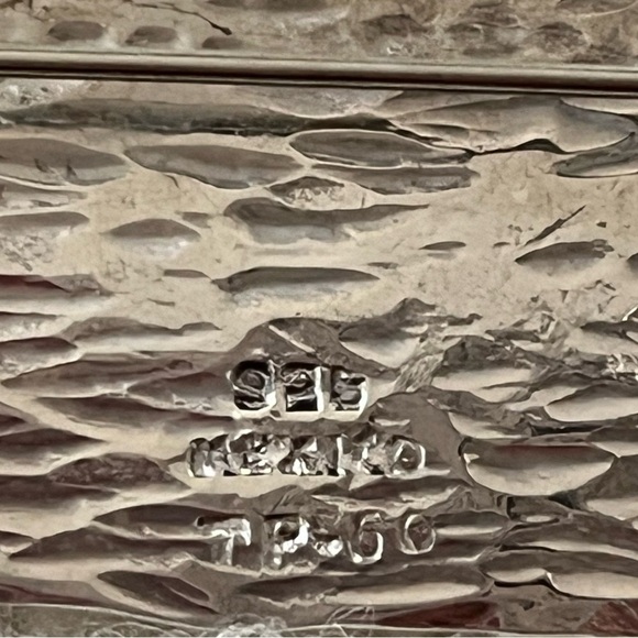 925 Sterling Silver Vintage 80’s Mexico Pin Brooch Native American Rectangle - Picture 8 of 11